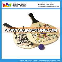 Fashionable promotional Wooden beach ball set with chess and ludo games